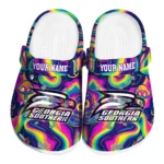 personalized georgia southern eagles swirling mushrooms clogs best selling