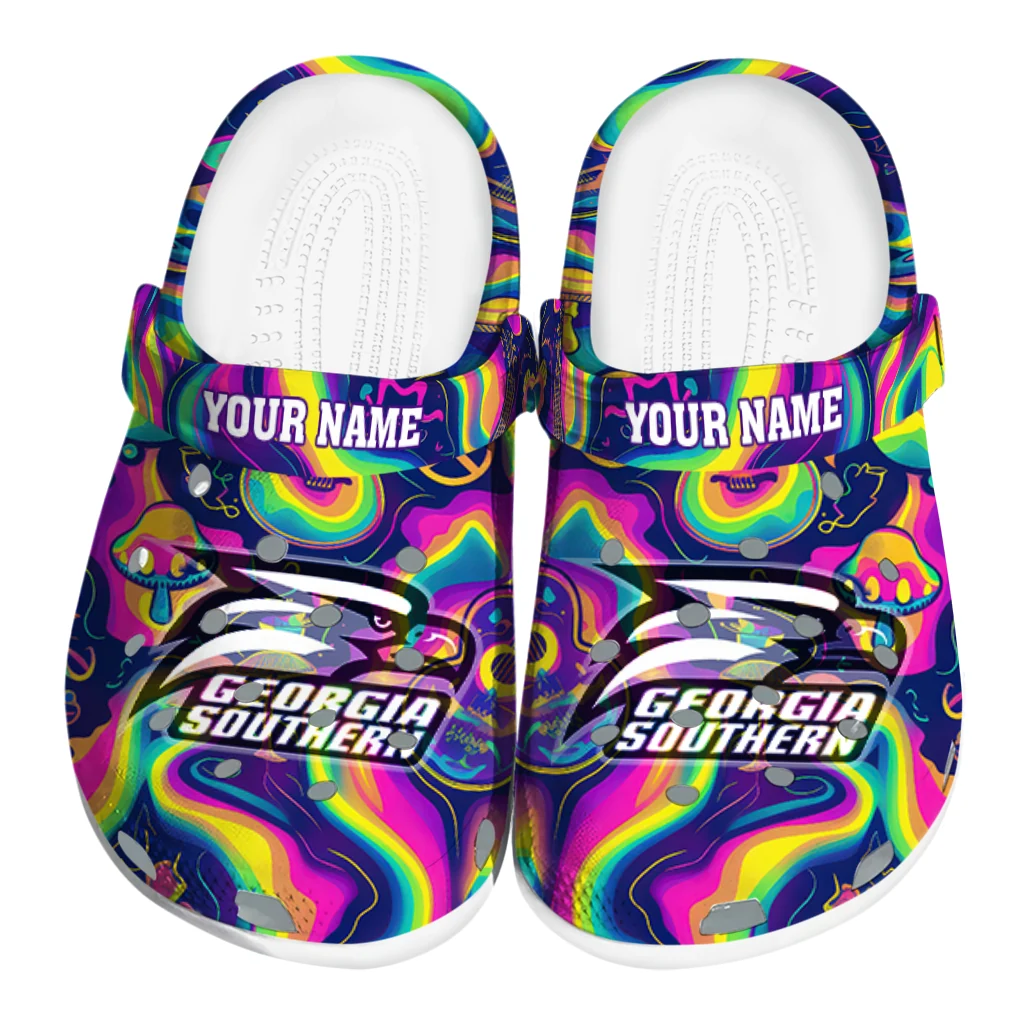 personalized georgia southern eagles swirling mushrooms clogs best selling personalized georgia southern eagles swirling mushrooms clogs best selling