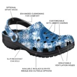 personalized golden state warriors snowflake mosaic clogs best selling