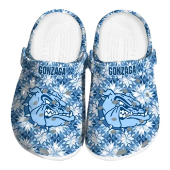 personalized gonzaga bulldogs snowflake mosaic clogs best selling