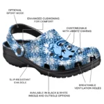 personalized gonzaga bulldogs snowflake mosaic clogs best selling