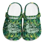 personalized gonzaga bulldogs tropical leaves clogs best selling