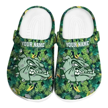personalized gonzaga bulldogs tropical leaves clogs best selling