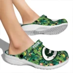personalized green bay packers tropical leaves clogs best selling