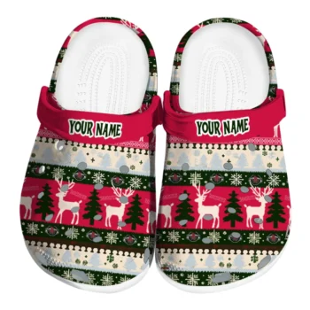 personalized houston rockets christmas motif clogs best selling