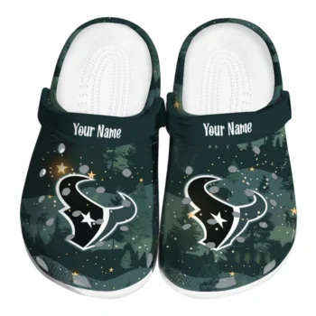 personalized houston texans deer nightscape clogs best selling