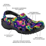 personalized illinois fighting illini swirling mushrooms clogs best selling