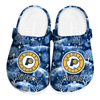 personalized indiana pacers snowy hills clogs best selling