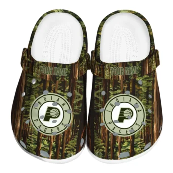 personalized indiana pacers woods forest designs clogs best selling