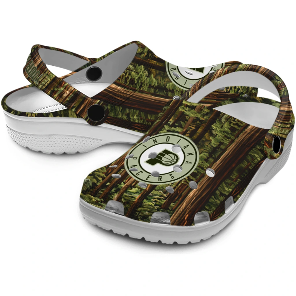 personalized indiana pacers woods forest designs clogs high quality personalized indiana pacers woods forest designs clogs high quality