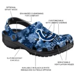 personalized indianapolis colts snowy hills clogs best selling