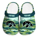 personalized iowa hawkeyes hills illustration clogs best selling