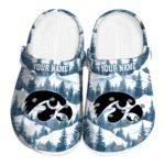 personalized iowa hawkeyes snowy mountains clogs best selling