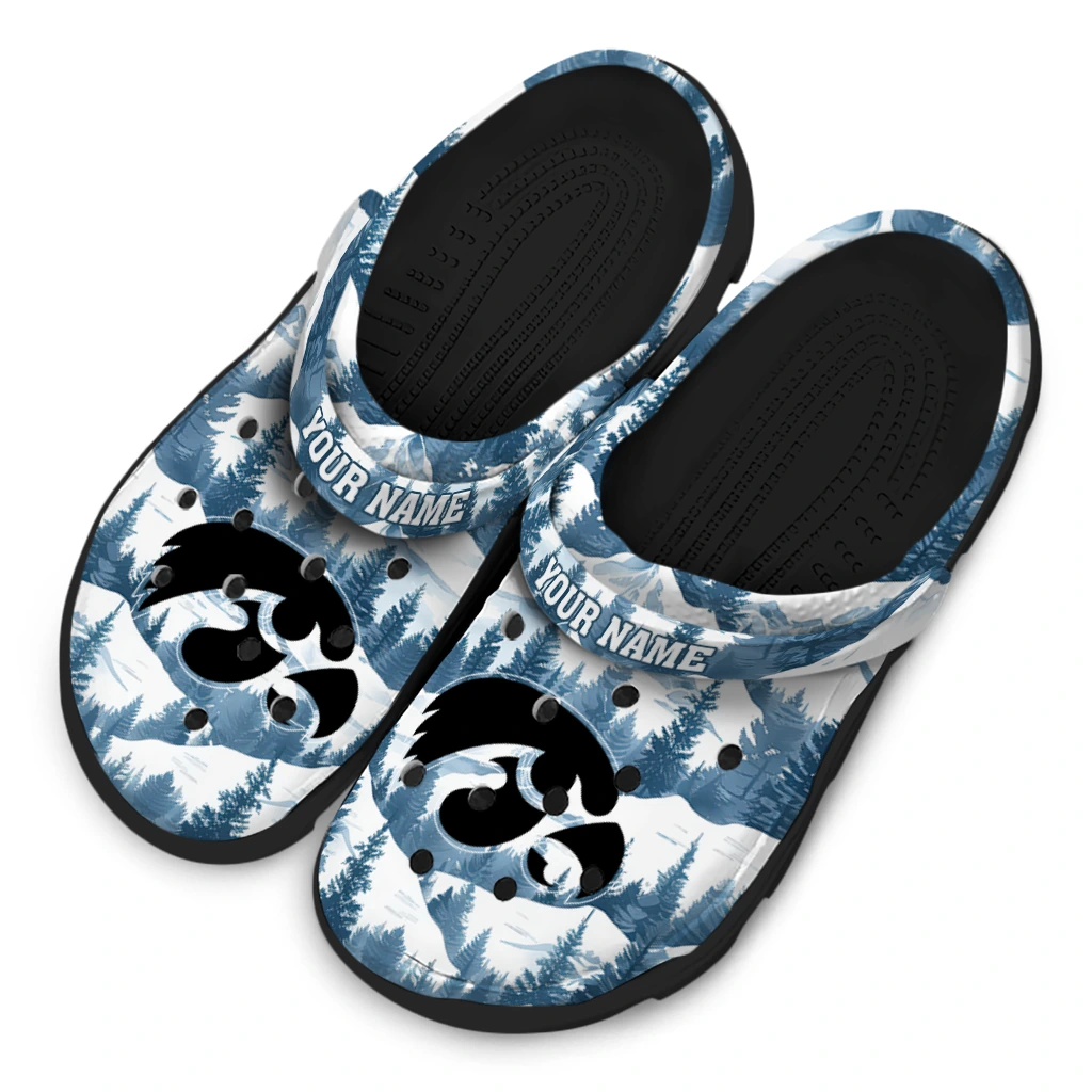 personalized iowa hawkeyes snowy mountains clogs latest model personalized iowa hawkeyes snowy mountains clogs latest model