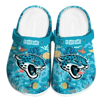 personalized jacksonville jaguars tropical fish ocean clogs best selling