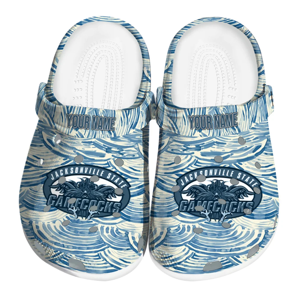 personalized jacksonville state gamecocks sea swirls clogs best selling personalized jacksonville state gamecocks sea swirls clogs best selling