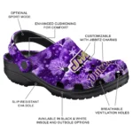 personalized james madison dukes snowy hills clogs best selling