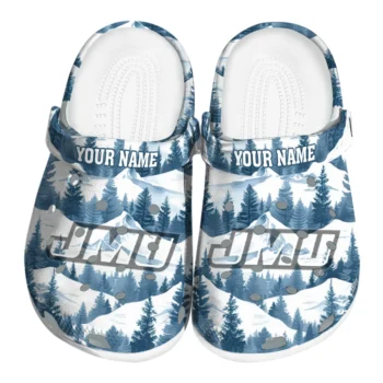 personalized james madison dukes snowy mountains clogs best selling
