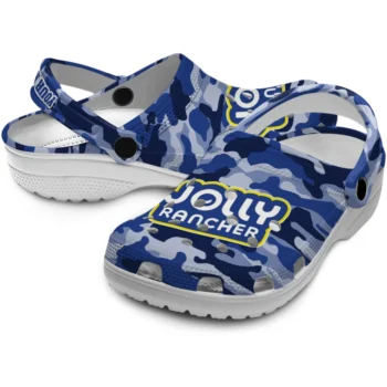 personalized jolly rancher blue camouflage blue black clogs high quality hey clogs