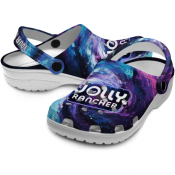 personalized jolly rancher rancher swirl purple blue clogs high quality hey clogs