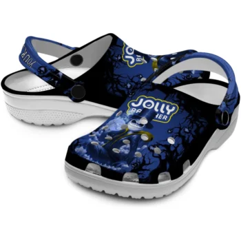 personalized jolly rancher skeleton grin blue black clogs high quality hey clogs