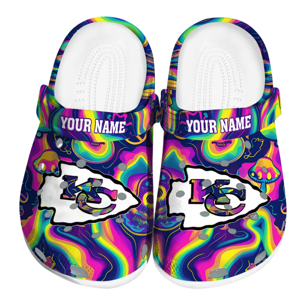 personalized kansas city chiefs swirling mushrooms clogs best selling personalized kansas city chiefs swirling mushrooms clogs best selling
