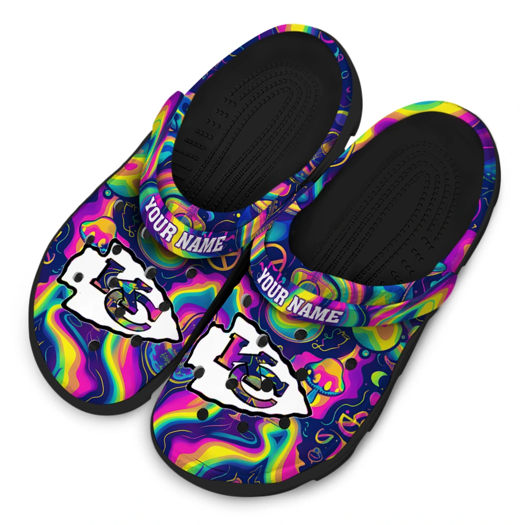 personalized kansas city chiefs swirling mushrooms clogs latest model personalized kansas city chiefs swirling mushrooms clogs latest model
