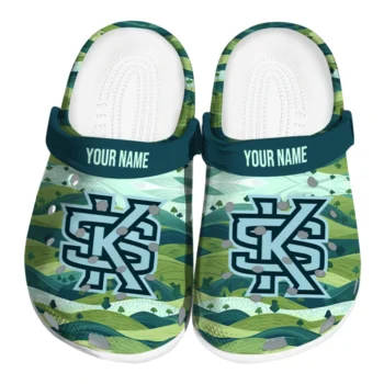 personalized kennesaw state owls hills illustration clogs best selling