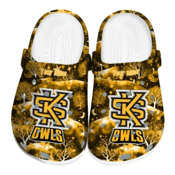 personalized kennesaw state owls snowy hills clogs best selling