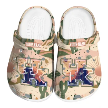 personalized kentucky wildcats desert cactus pattern clogs best selling
