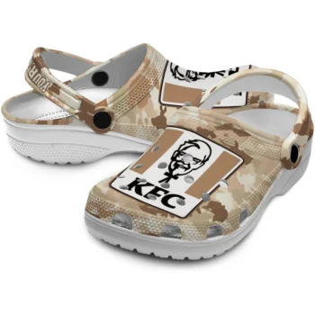 personalized kfc beige camouflage beige brown clogs high quality hey clogs