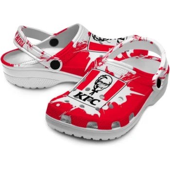 personalized kfc name personalization red white clogs high quality hey clogs