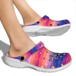 personalized la tech wavy stripes clogs best selling