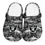 personalized las vegas raiders snowy hills clogs best selling