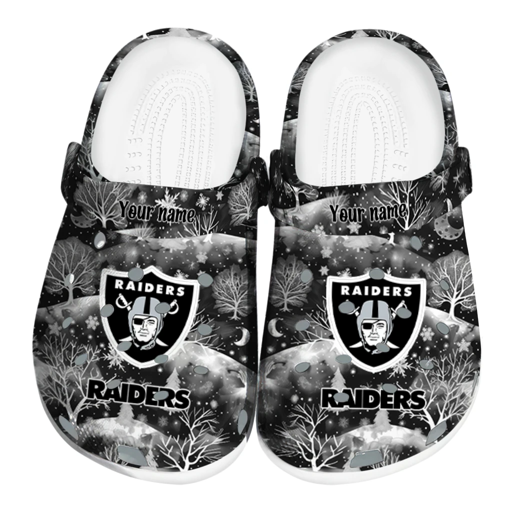 personalized las vegas raiders snowy hills clogs best selling personalized las vegas raiders snowy hills clogs best selling