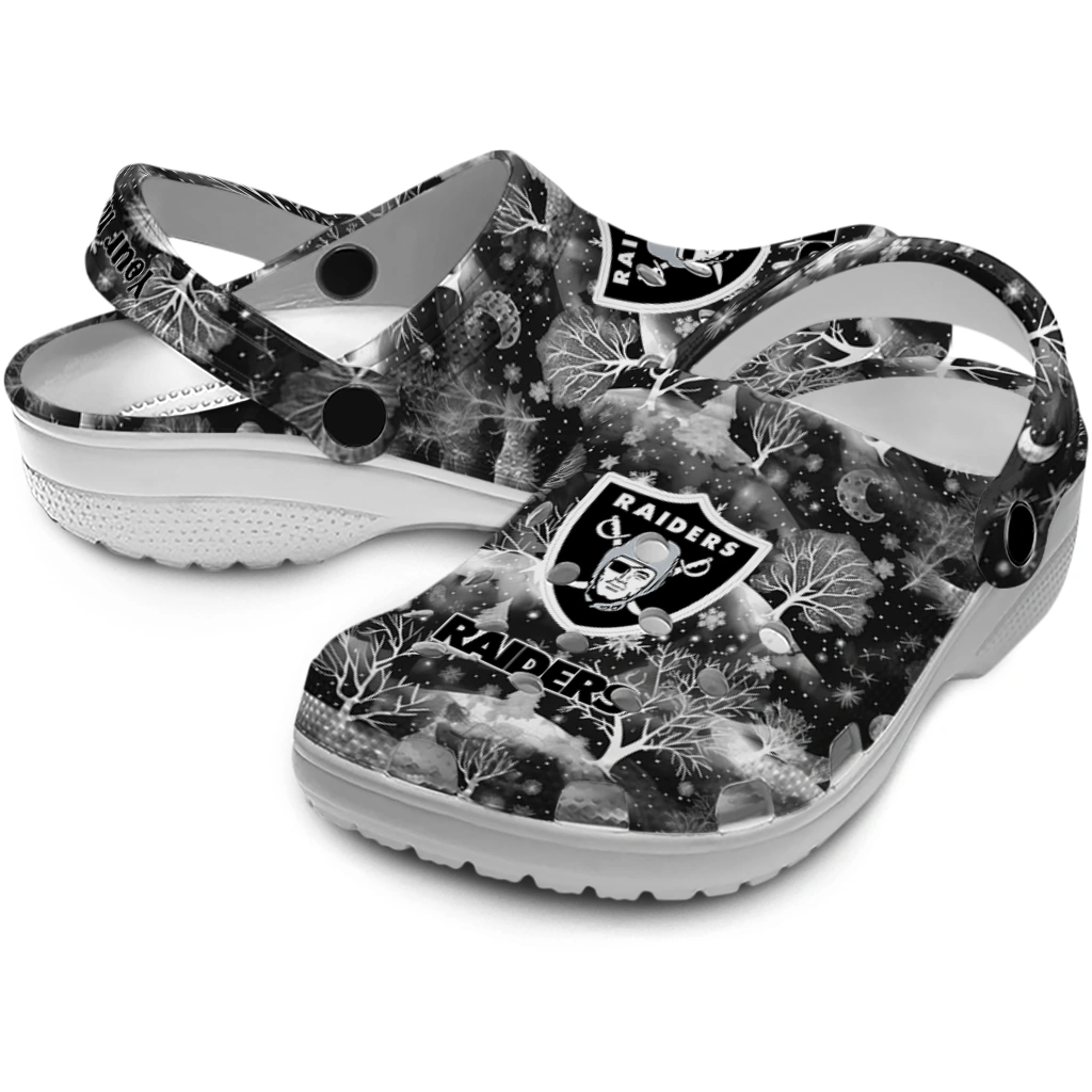 personalized las vegas raiders snowy hills clogs high quality personalized las vegas raiders snowy hills clogs high quality