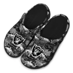 personalized las vegas raiders snowy hills clogs best selling