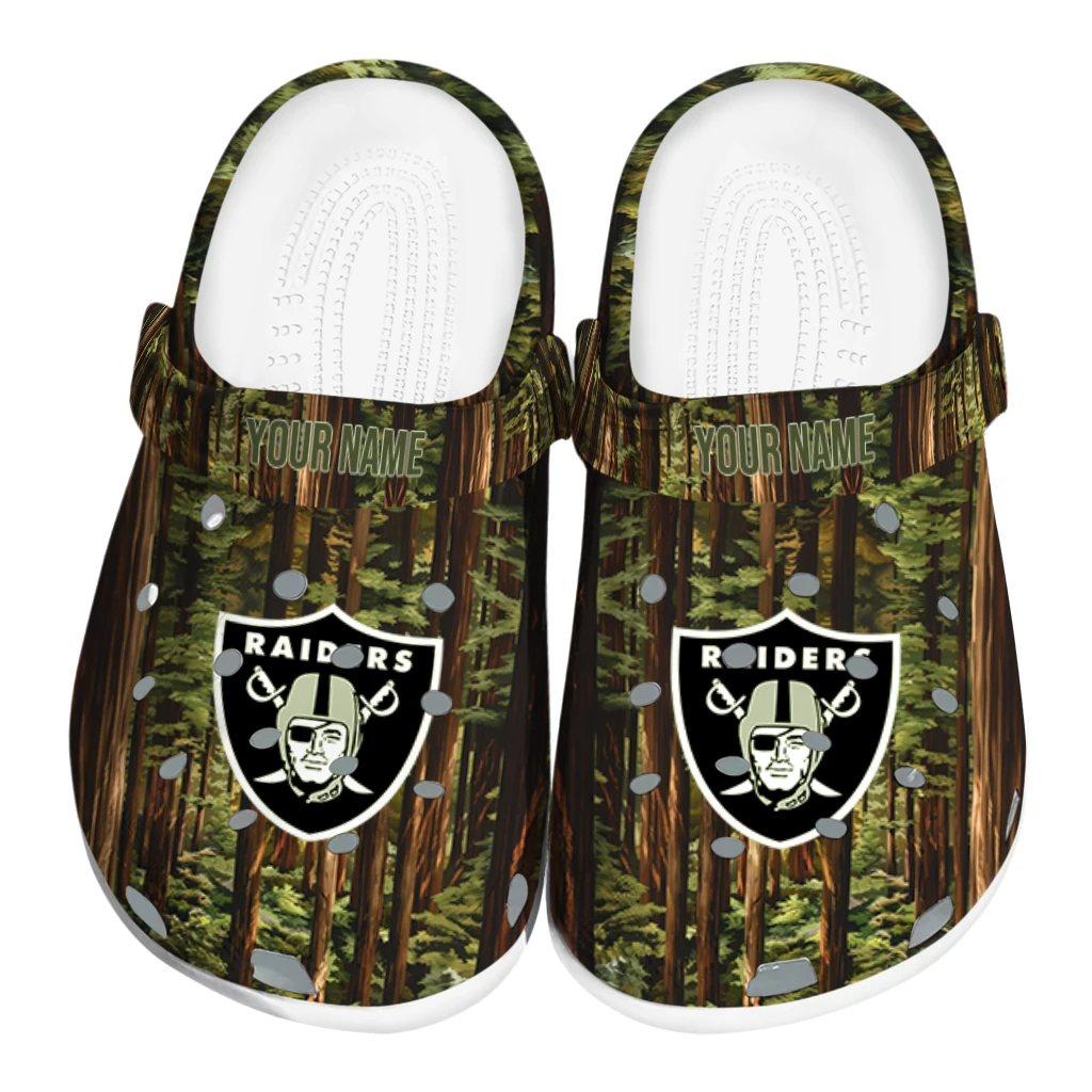 personalized las vegas raiders woods forest designs clogs best selling personalized las vegas raiders woods forest designs clogs best selling