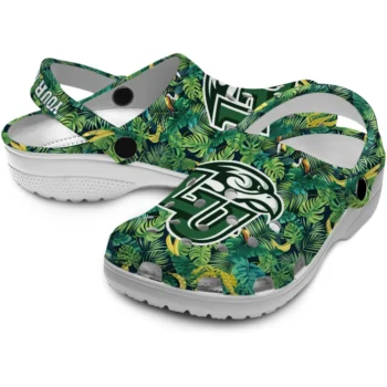 personalized liberty flames tropical leaves clogs high quality