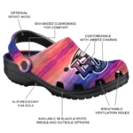 personalized liberty flames wavy stripes clogs best selling