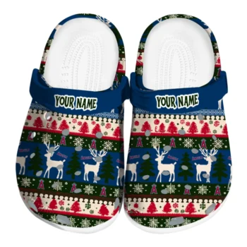 personalized los angeles angels christmas motif clogs best selling