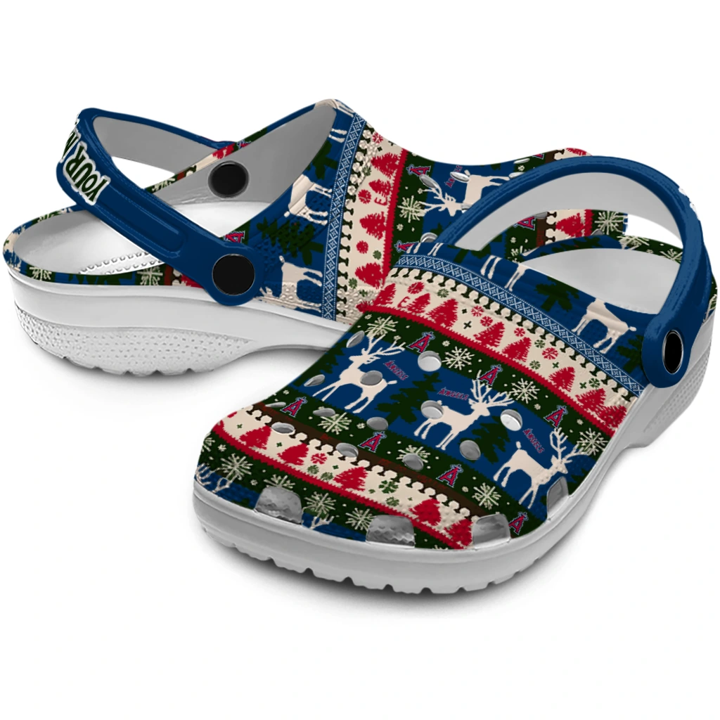 personalized los angeles angels christmas motif clogs high quality personalized los angeles angels christmas motif clogs high quality