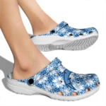 personalized los angeles chargers snowflake mosaic clogs best selling