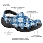 personalized los angeles chargers snowflake mosaic clogs best selling