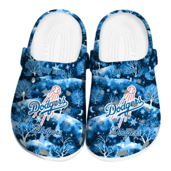 personalized los angeles dodgers snowy hills clogs best selling