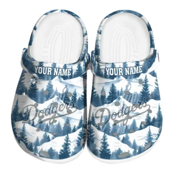 personalized los angeles dodgers snowy mountains clogs best selling