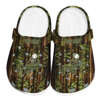 personalized los angeles dodgers woods forest designs clogs best selling