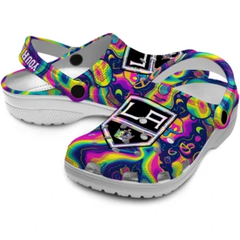 personalized los angeles kings swirling mushrooms clogs high quality