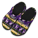 personalized los angeles lakers christmas motif clogs best selling