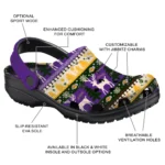 personalized los angeles lakers christmas motif clogs best selling